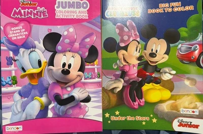 Disney Mickey and Minnie Mouse 2pk Coloring Book! Fun for All Ages Brand New Foto 1 de 4