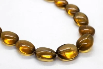 Collar de cuentas de piedras preciosas marrones doradas estilo vintage grueso joyería boho Foto 1 de 4