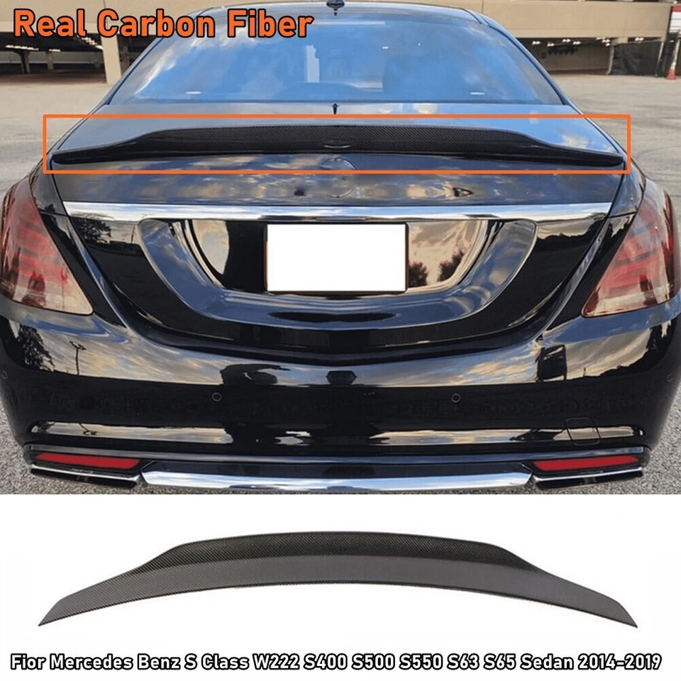 Alerón trasero de carbono real para Mercedes Benz W222 S400 S550 S63 S65 EE. UU. Foto 1 de 4