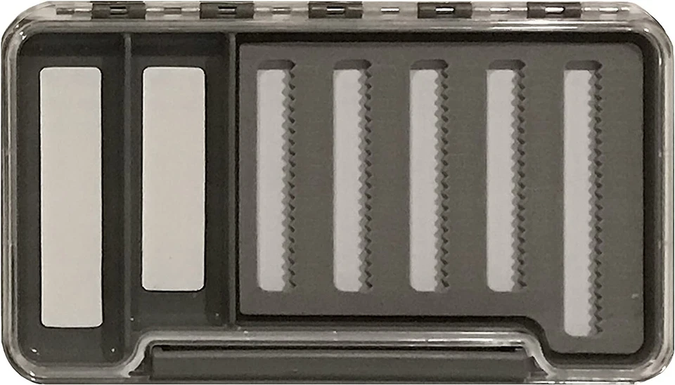 Caja para moscas delgada con dos componentes magnéticos deslizable en ganchos de espuma fáciles agarre caja para moscas Foto 1 de 1