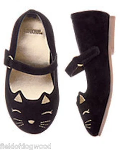NWT GYMBOREE Catastic Kitty Shoes Flats cat Toddler Girls SZ 4 5 6 8 9 - Picture 1 of 1