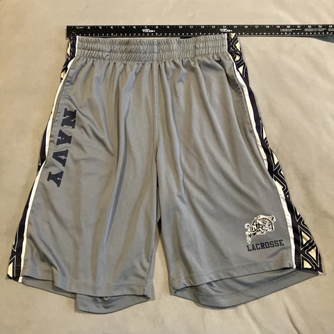 Awesome - Colosseum - Navy Midshipmen - Gray Lacrosse Shorts - Men's Size Large Cover