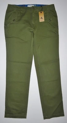 Pantalones informales chinos de algodón caqui Burton para hombre talla 32 x 32 Foto 1 de 3