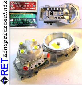 Medidor de masa de aire 0438121070 BOSCH con divisor de motor 04381035 Audi VW original - Imagen 1 de 6