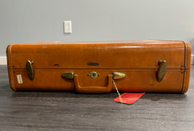 Lot De Bagages Vintage Samsonite Des Années 1950 - Cuir Vinyle Marron - Fabriqué Aux USA - Collection