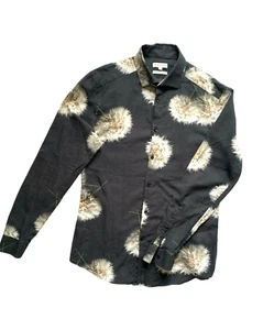 Reiss Shirt Hawaiian Mens Floral M Slim Fit Dandelion 100%Cotton Apache Light - Picture 1 of 14