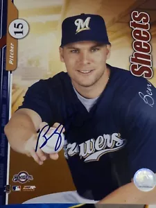 Ben Sheets Autographed Signed 8x10 Photo - Brewers Braves A's MLB - Picture 1 of 2