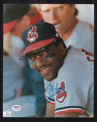 Joe Carter Autographed 8x10 Color Photo Indians PSA/DNA Authentic - Image 1 of 3