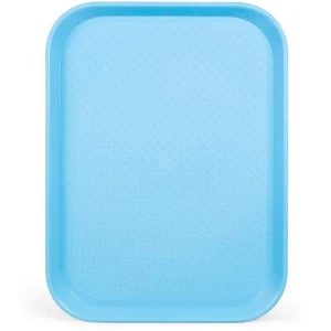 Fast Food Cafeteria Tray | 12 x 16 Rectangular Textured Plastic Food Serving ... - Picture 1 of 7