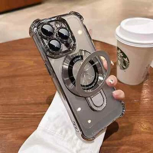 Magnetic Case Clear Shockproof Cover For iPhone 16 15 14 13 12 11 Pro Max Plus - Picture 1 of 22