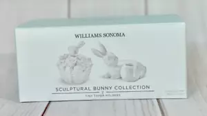 Williams Sonoma Ostern Frühling Skulptur Hase kleine Kegel Halter 2er Set - Bild 1 von 6