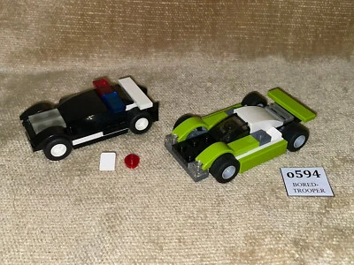 LEGO Sets: Racers: 7611-1 Police Car & Turbos 7452-1 Lime / Black Racer polybag - Image 1 of 4