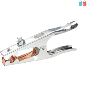 Lightweight 500 Amp Heavy Duty Ground Clamp with Copper and Silver Finish - Picture 1 of 2