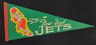 1960s New York Jets 29-1/8" Green Felt Full-Size Pennant - GREAT COLORS!!!