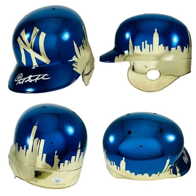 Casco de Bateo Giancarlo Stanton Firmado FS New York Yankees Cromo Skyline + JSA Foto 1 de 4