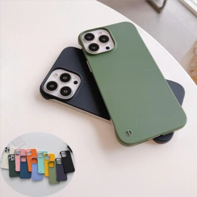 Bezel-less Phone Case For iPhone 16 Pro Max 15 14 13 12 11 Slim Shockproof Cover - Image 1 of 4