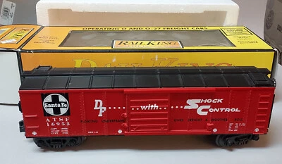 MTH RAIL KING O Scale Sante Fe Operating Box w/ Signal Man Car (p4) - Image 1 of 4