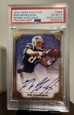 Rob Gronkowski 2010 Topps Five Star Autograph Rookie Card #A-RG 92/100 RC PSA 6