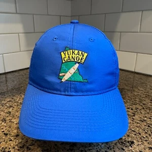 Vtg Yukan Canoe AJM International Cap Mens One Size Blue Full-Fit Adjustable - Picture 1 of 9