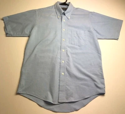 David Taylor Button Up Shirt Men's 15 ½ Medium Light Blue Short Sleeves Pocket - Image 1 of 4