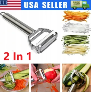 Stainless Steel Potato Peeler Vegetable Grater Fruit Slicer Carrot Cutter Tools - Picture 1 of 12