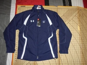 MENS SMALL BLUE/WHITE UNDER ARMOUR MLB MILWAUKEE BREWERS JACKET - NWT - Picture 1 of 3