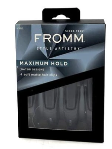 Fromm Maximum Hold 4 Soft Matte Hair Clips Black - Picture 1 of 1