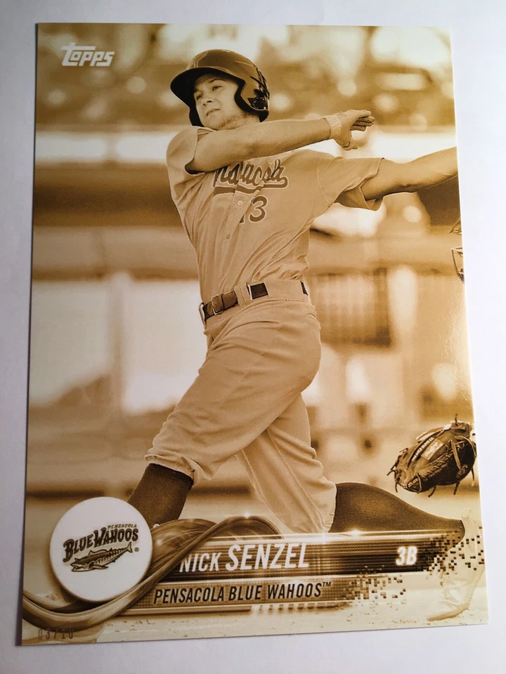 2018 Topps Pro Debut Jumbo 5x7 Nick Senzel Wahoos 141 Gold 03/10 - Image 1 of 1