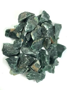 1 libra piedras ásperas de jaspe verde de Asia - caídas, rocas de vaso, Reiki - Imagen 1 de 2