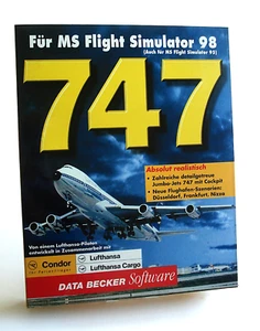 747 Jumbo Jet für Microsoft Flight Simulator 98 (PC Spiel, 1998, Big Box) Neu - Bild 1 von 9