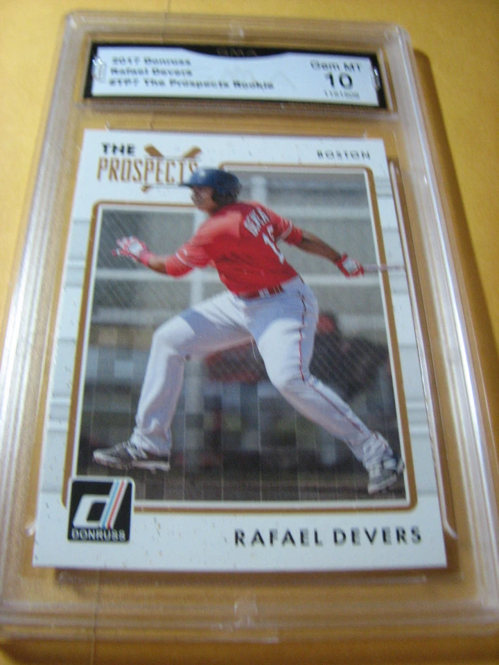 RAFAEL DEVERS RED SOX 2017 DONRUSS THE PROSPECTS ROOKIE  RC # TP7 GRADED 10 L@@K - Image 1 of 1