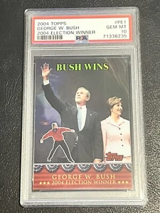 2004 Topps Wahlsieger #PE1 43. Präsident George W. Bush bewertet PSA 10 EDELSTEIN - Bild 1 von 2
