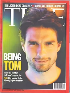 Tom Cruise Time Magazine 2002 NO LABEL !! - Imagen 1 de 1