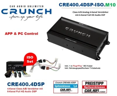 Crunch CRE400.4DSP-ISO.M10 DSP Verstärker kompatibel mit Toyota Avensis T27 - Bild 1 von 4