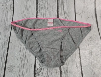 Bragas de bikini vintage gris Y2k Victoria’s Secret ROSA con cuerda para perro M Foto 1 de 3