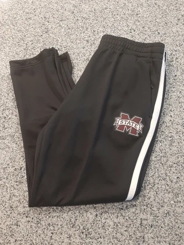 Adidas Aeroready Men Size LG Mississippi State Bulldogs Zip Leg Sweatpant GE2637 Cover