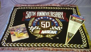 NASCAR 50TH ANNIVERSARY COLLECTION - THROW, BOOK & BANNER - Picture 1 of 1