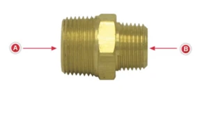 122-CB 88185 3/8" 1/4" Hex Nipple Reducing Pack of 2 - Picture 1 of 1