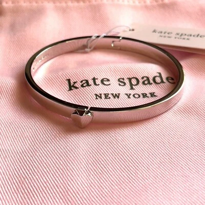Novo com etiquetas Kate Spade prata herança pá pulseira de metal fino pulseira bolsa de pó - Imagem 1 de 4