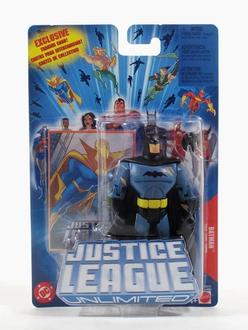 2004 Justice League Unlimited BATMAN battle ravaged 4.5" Figure Blue card Mattel Cover