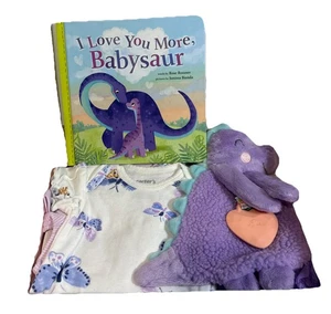 Baby Girl Shower Gift, New Mom & Newborn Present, Book, Bodysuits, Lovey Teether - Picture 1 of 5