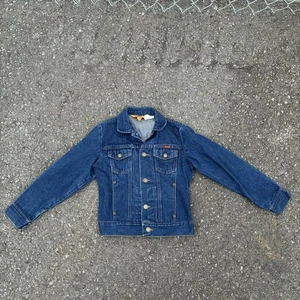 Vintage 70s Rustler Western Jean Denim Boys Kids Jacket Size Medium - Picture 1 of 5