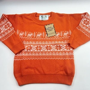 Jersey de Navidad Británico Niños Fair Isle Navidad, Naranja - Imagen 1 de 11