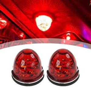 Red Watermelon Side Marker Lights Set with 1156 LED Bulbs for Vehicles - Picture 1 of 12