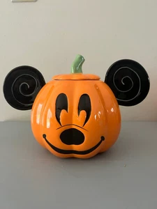 Disney Mickey Mouse Halloween Kürbis Keksdose Keramik NEU! - Bild 1 von 4