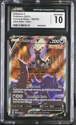 CGC 10 Umbreon V Alternate Art Evolving Skies 189/203 Alt Pokemon Card FA 2021 - Image 1 of 2