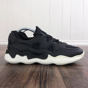 Ecco Womens Elo Sneaker Black Size 9-9.5 EU 40 Full Grain Leather Upper Modern - Picture 1 of 16