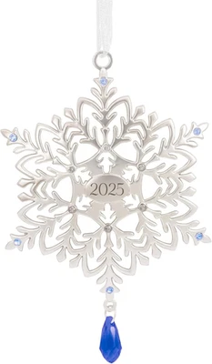 Hallmark Snowflake 2025 Christmas Ornament, Metal, Gifts
