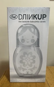 Jarra de vidrio Fred Drink Up Bedside Babushka Matryoshka nueva en caja - Imagen 1 de 4