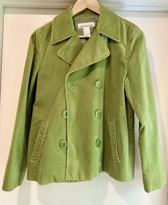 Chaqueta de terciopelo triturado verde para mujer talla pequeña vintage Jones New York algodón Foto 1 de 4